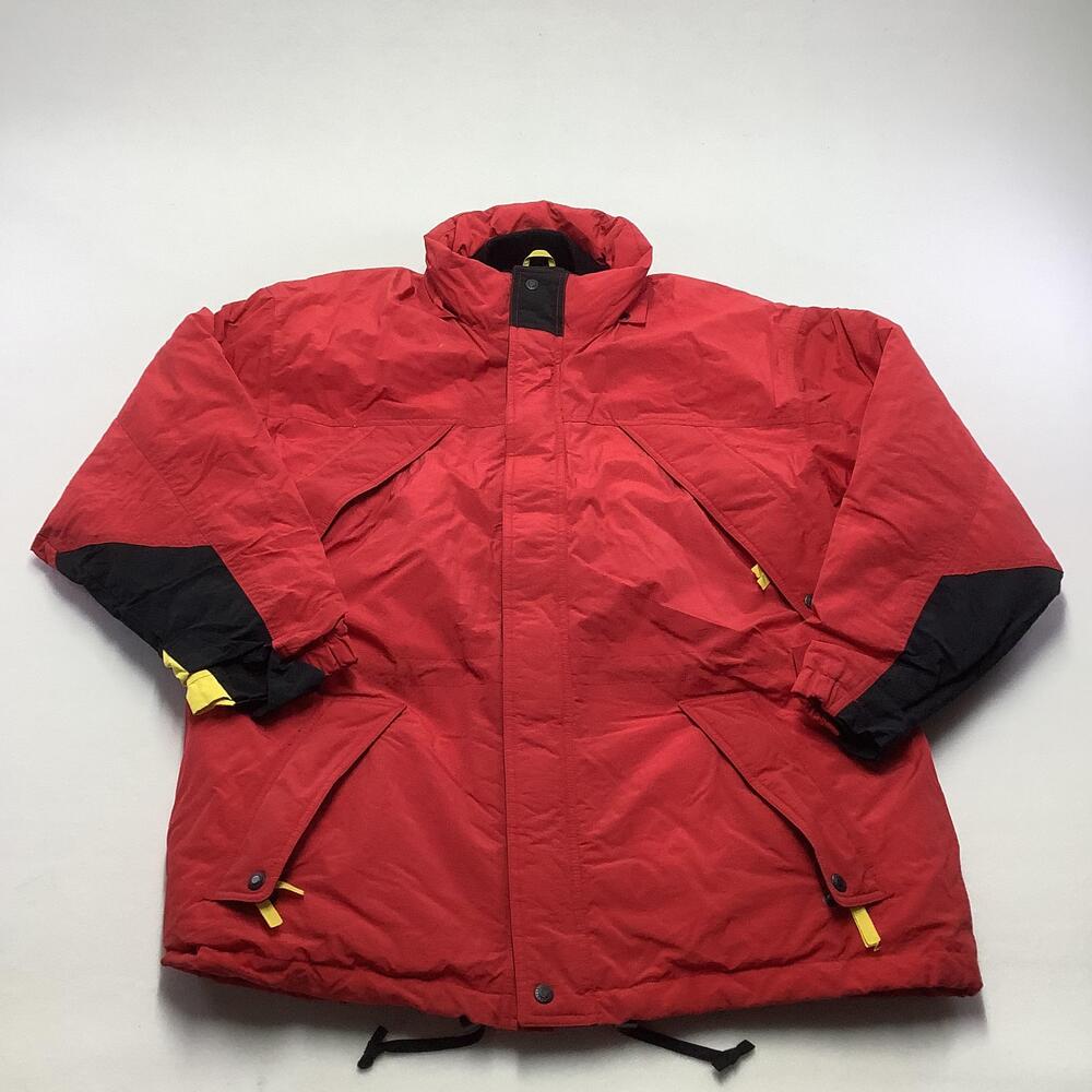Vintage Marlboro Country Store Jacket Mens Large Red Down Puffer Ski Winter